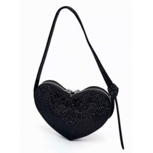 Zara Rhinestone Heart Purse